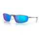 Oakley OO4141 Whisker Sunglasses - Mens, Satin Chrome Frame, Prizm Sapphr Irid Polarized Lens, 60, OO4141-414104-60