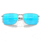 Oakley OO4142 Ejector Sunglasses - Mens, Satin Chrome Frame, Prizm Sapphire Lens, 58, OO4142-414204-58