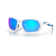 Oakley OO9019A Plazma A Sunglasses - Mens, Matte White Frame, Prizm Sapphire Lens, Asian Fit, 59, OO9019A-901916-59