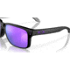 Oakley OO9102 Holbrook Sunglasses, Matte Black Frame, Prizm Violet Lenses, OO9102-9102K6-55