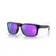 Oakley OO9102 Holbrook Sunglasses, Matte Black Frame, Prizm Violet Lenses, OO9102-9102K6-55