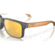 Oakley OO9102 Holbrook Sunglasses, Matte Carbon Frame, Prizm 24K Polarized Lens, 55, OO9102-9102W4-55