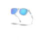 Oakley OO9245 Frogskins A Sunglasses - Mens, Crystal Clear Frame, Prizm Sapphire Lens, Asian Fit, 54, OO9245-9245A7-54
