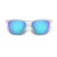 Oakley OO9245 Frogskins A Sunglasses - Mens, Crystal Clear Frame, Prizm Sapphire Lens, Asian Fit, 54, OO9245-9245A7-54