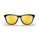 Oakley OO9245 Frogskins A Sunglasses - Mens, Polished Black Frame, Prizm 24K Polarized Lens, Asian Fit, 54, OO9245-9245C0-54