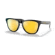 Oakley OO9245 Frogskins A Sunglasses - Men's, Polished Black Frame, Prizm 24K Polarized Lens, Asian Fit, 54, OO9245-9245C0-54