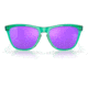 Oakley OO9245 Frogskins A Sunglasses - Mens, Transparent Celeste Frame, Prizm Violet Lens, Asian Fit, 54, OO9245-9245C3-54