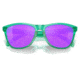 Oakley OO9245 Frogskins A Sunglasses - Mens, Transparent Celeste Frame, Prizm Violet Lens, Asian Fit, 54, OO9245-9245C3-54