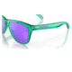Oakley OO9245 Frogskins A Sunglasses - Mens, Transparent Celeste Frame, Prizm Violet Lens, Asian Fit, 54, OO9245-9245C3-54