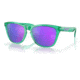 Oakley OO9245 Frogskins A Sunglasses - Men's, Transparent Celeste Frame, Prizm Violet Lens, Asian Fit, 54, OO9245-9245C3-54