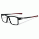 Oakley Chamfer 2 Single Vision Prescription Eyeglasses, Satin Black/Cardinal Frame, OX8040-0554SV