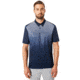 Oakley Polo Shirt Short Sleeve Striped Ellipse - Mens, Fathom, Medium, 434229-6AC-M