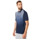 Oakley Polo Shirt Short Sleeve Striped Ellipse - Mens, Fathom, Small, 434229-6AC-S