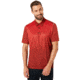 Oakley Polo Shirt Short Sleeve Striped Ellipse - Mens, Iron Red, Small, 434229-80U-S