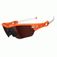 Oakley Radar Edge Sunglasses, Orange Flare Frame, VR28 Black Iridium Lens OO9184-08