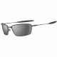 Oakley Square Whisker Polished Black Frame w/ Black Iridium Polarized Lenses Sunglasses 12-971