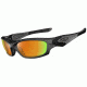 Oakley Straight Jacket Dark Grey Frame w/ Fire Iridium Polarized Lenses Sunglasses 24-123
