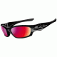 Oakley Straight Jacket Sunglasses, OO Red Iridium Polarized Lens, Polished Black Frame 26-236