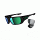 Oakley Style Switch Mens Sunglasses Polished Black Frame, Jade Iridium and Grey Lens OO9194-02