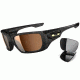 Oakley Style Switch Mens Sunglasses Polished Black Gold Text Frame, Tungsten Iridium and Black Iridium Lens OO9194-05