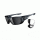 Oakley Style Switch Mens Sunglasses Crystal Black Frame, Black Iridium Polarized and Chrome Iridium Lens OO9194-06