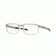 Oakley SURFACE PLATE OX5132 Single Vision Prescription Eyeglasses 513203-54 - Satin Chrome Frame, Clear Lenses