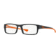 Oakley Tailspin Progressive Prescription Eyeglasses 109905-55 - Satin Black/Orange Frame