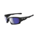 Oakley Ten Polished Black Frame w/ Deep Blue Polarized Lenses Men's Sunglasses OO9128-12