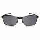Oakley Tinfoil Carbon Sunglasses Satin Black/Steel Frame, Black Iridium Polarized Lens-OO6018-02