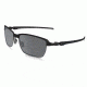 Oakley Tinfoil Carbon Sunglasses Satin Black/Steel Frame, Black Iridium Polarized Lens-OO6018-02