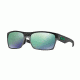 Oakley TWOFACE ASIA FIT OO9256 Sunglasses 925603-60 - Polished Black Frame, Jade Iridium Lenses