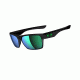 Oakley TwoFace Mens Sunglasses Polished Black Frame, Jade Iridium Lens OO9189-04