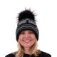 Obermeyer Dallas Knit Pom Hat - Womens, Black, 18049-BLACK-WOMEN