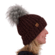 Obermeyer Denver Faux Fur Pom Hat - Womens, Wine-Not, 18048-WINE-NOT-WOMEN