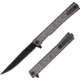Ocaso Knives Engraved Solstice Folding Knife, 3.5in, CPM S35VN, Fleur-De-Lis/Titanium Pattern Handle, Black, 10EFB