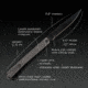 Ocaso Knives Engraved Solstice Folding Knife, 3.5in, CPM S35VN, Swirl/Titanium Pattern Handle, Black, 10ESB
