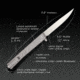 Ocaso Knives Engraved Solstice Folding Knife, 3.5in, CPM S35VN, Vine/Titanium Pattern Handle, Grey, 10EVS