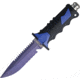 Ocean Master Dive Knife Fixed Blade Knife, Blue SE, Black/Blue handle OMQT500LS