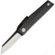 Ohta Knives FK 5 Carbon Fiber Folder, 2in D2 Tool Steel Blade, Carbon Fiber Handle, Black Leather Sleeve, OFF FK5 CF