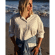 Outerknown Saltwater Slub Henley - Women's, Final Sale, Salt, Extra Small, 2212004-SLT-XX-XS