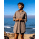 Ok Womens The Poplin Weekend Shirt Dress, 2110182-KBL-XX-M