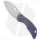 Olamic Cutlery Busker Largo Folding Knife, 2.50in, Bohler M390 Stainless Steel, Sheepsfoot Blade, Titanium Blue Handle, Steel/Blue, 5.875in, BHQ-189592
