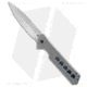 Olamic Cutlery Rainmaker Dagger Folding Knife, 4.125in, Bohler M390 Stainless Steel, Dagger Blade, Titanium Blue/Gray Handle, w/ Blue Holes, Steel/Blue/Gray, 9.625in, BHQ-176715