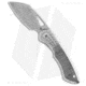 Olamic Cutlery WhipperSnapper BL Folding Knife, 2.875in, Damascus, Sheepsfoot Blade, Titanium Gray Handle, Black/Gray, 6.875in, BHQ-182546