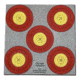 Oncore Targets 5 Spot Outdoor Self-Healing Archery Target, Red/Yellow/Grey, Medium, ST-4