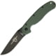 Ontario Knife 8830OD RAT II Linerlock D2 Folding Knife, 3in Black D2 Tool Steel Drop Point, OD Green G10 Handle, OD Green, 8830 OD GREEN