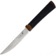 Ontario Knife Agilite Steak Knife, 9in Overall, 4.5in Satin Finish Serrated 14C28N Sandvik Stainless Blade, Amber Ultem Transparent Handle, 2555