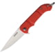 Ontario Knife OKC Navigator Folding Knife, 3in Closed, 2.13in Satin Stainless Blade, Red Synthetic Handle, 8900RED