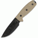 Ontario Knife Rat 3 Fixed Blade Knife, Canvas Linen Micarta Handle, Serrated OK8631