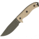 Ontario Knife RAT-5 OD Green Fixed Blade Knife, 10.5in Overall, 5in Green Powder Coated 1095Hc Steel Drop Point, Green Linen Micarta Handle, Glass Breaker, Black Nylon Belt Sheath, Green, 8691